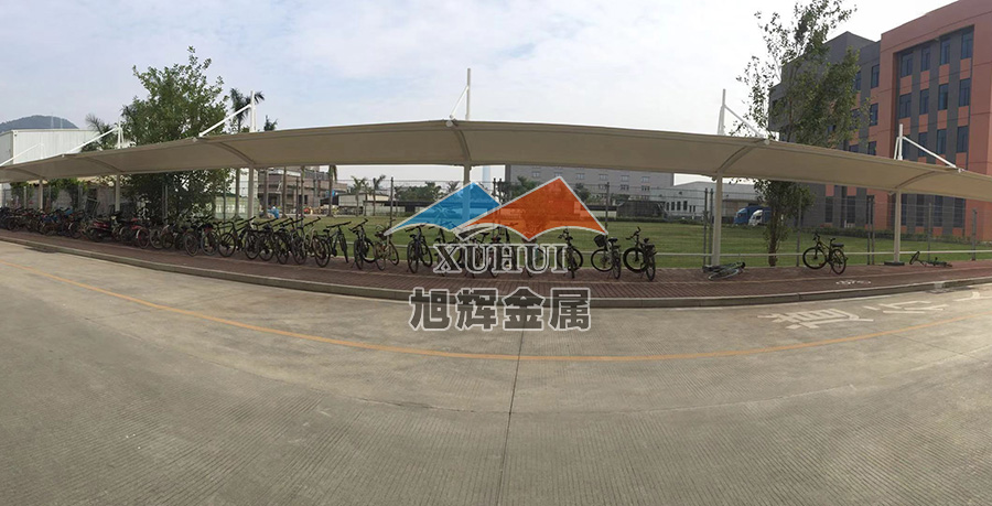 珠海光联科学园膜结构单车棚 