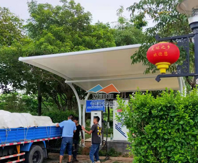 梅州五华县充电桩雨棚案例 