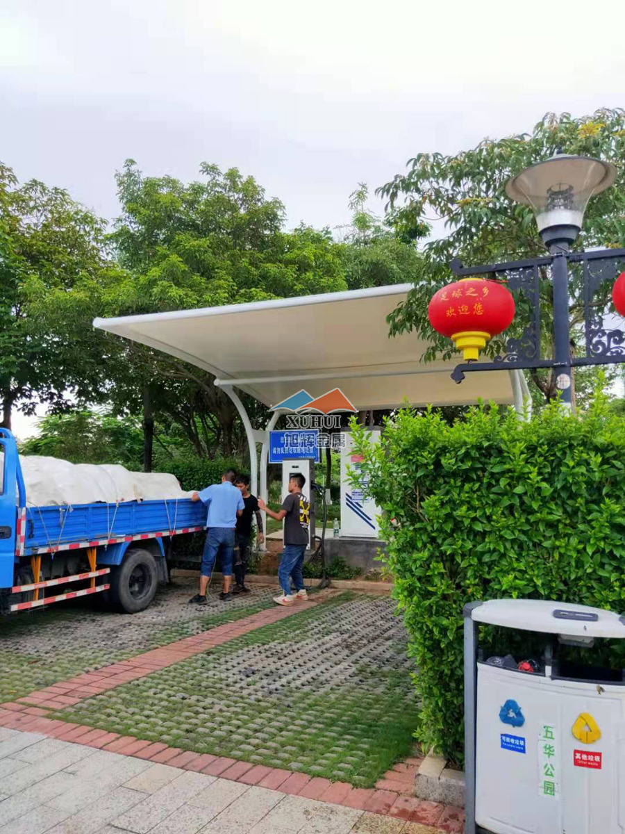 梅州五华县充电桩雨棚案例 